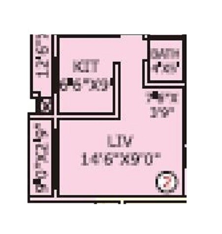 Floor plan of 260 Sq. Ft. Studio in Rashmi Pink City, Palghar