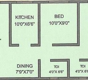 2 BHK 855 Sq. Ft. Apartment in Rishabh Yashodham Veehar