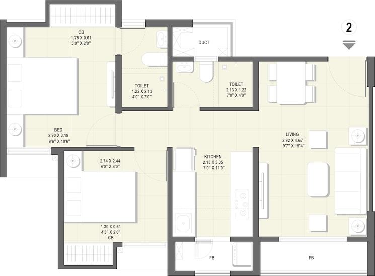 Other, rustomjee-avenue-h 2 Bedroom 584 Sq.Ft. Apartment In Virar West Palghar 8988315