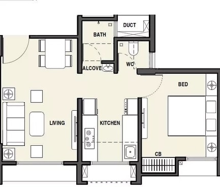 1 BHK 390 Sq. Ft. Apartment in Rustomjee Virar Avenue L1 L2 And L4 Wing C And D