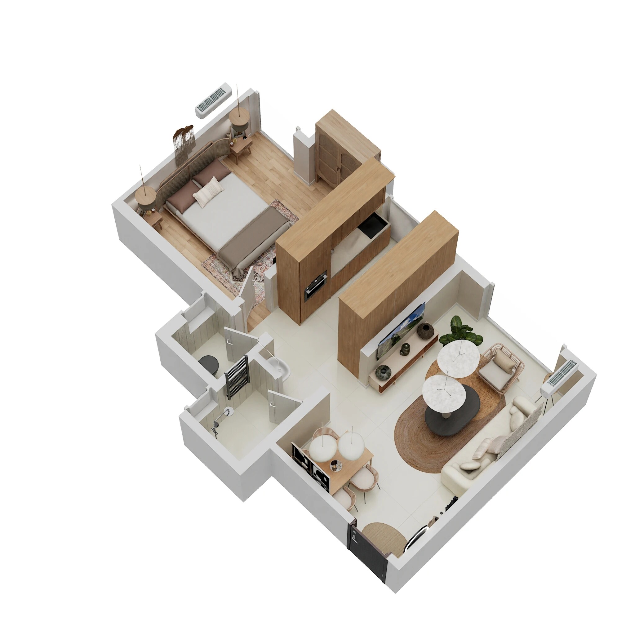 1 BHK 390 Sq. Ft. Apartment