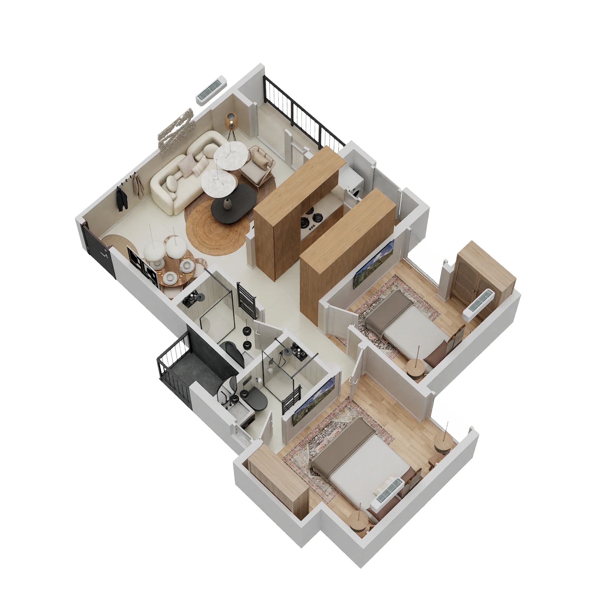 2 BHK 512 Sq. Ft. Apartment