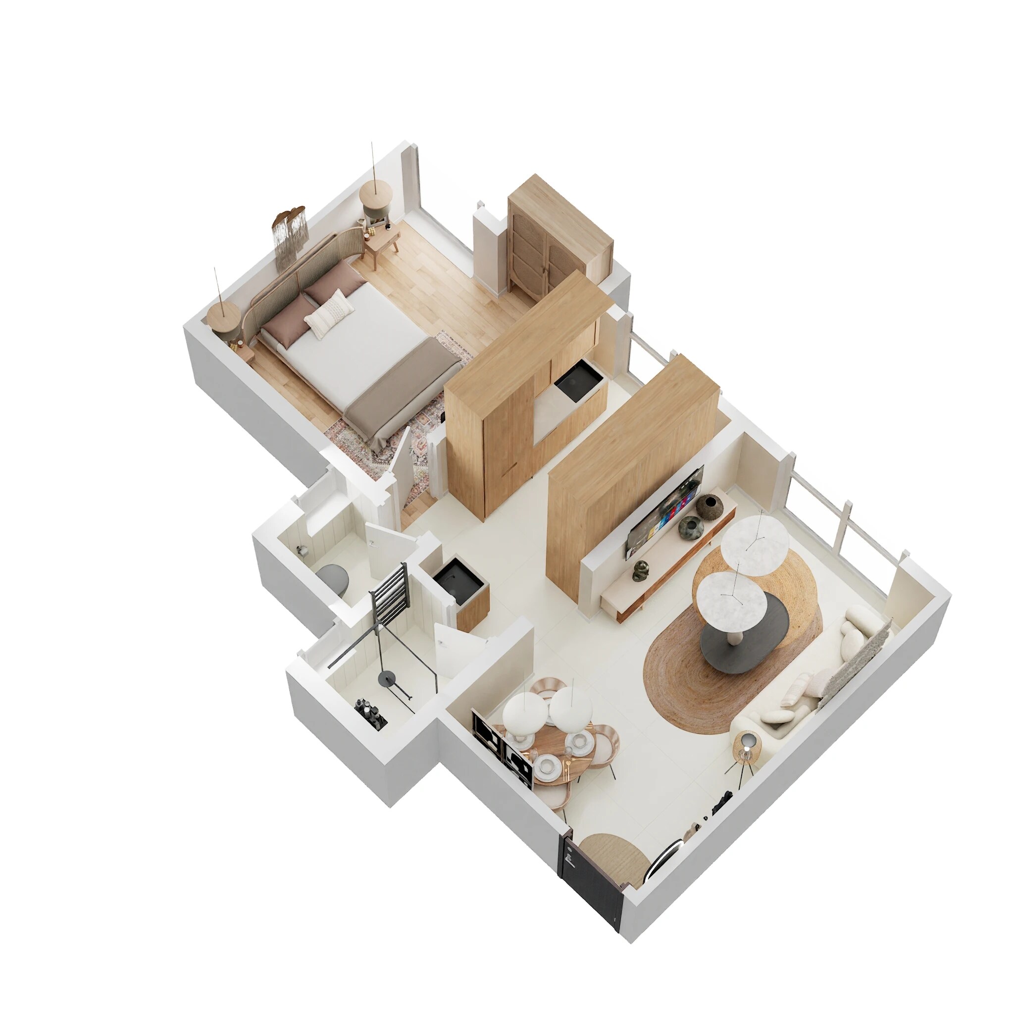 1 BHK 390 Sq. Ft. Apartment