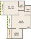 S R Anand Kirti Tower 1 BHK Layout