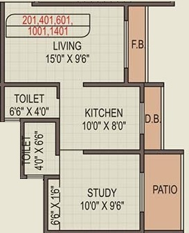 1 BHK 351 Sq. Ft. Apartment in Shantee Sunshine Sapphire