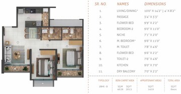  2 BHK Apartment at Shapoorji Pallonji Joyville Virar Phase 3, Bolinj – for Sale