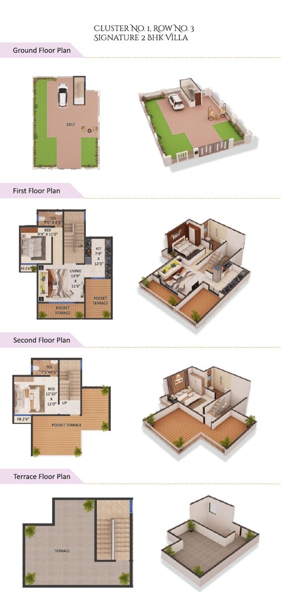 Floor plan of 2 BHK 1484 Sq. Ft. Villa in Sharp Orchid Villa, Palghar