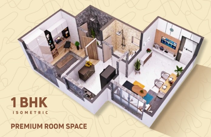 1 BHK 330 Sq. Ft. Apartment