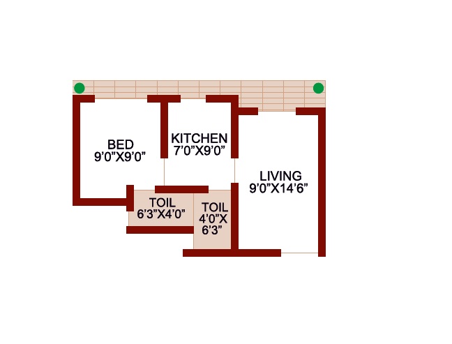 1 BHK 332 Sq. Ft. Apartment in Shree Balaji Paradise Boisar