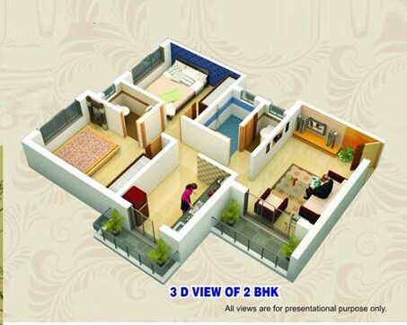 2 BHK 496 Sq. Ft. Apartment