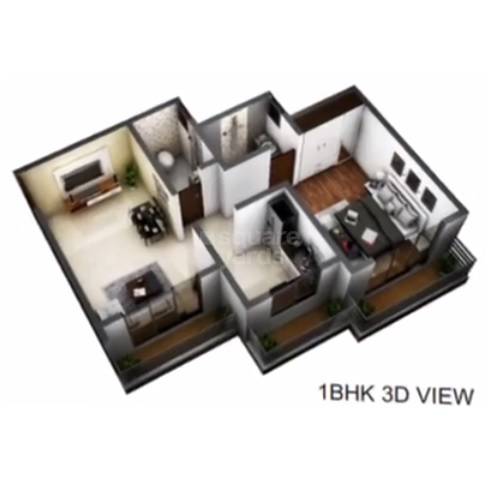 Floor plan of 1 BHK 297 Sq. Ft. Apartment in Somnath Shiv Plaza, Palghar