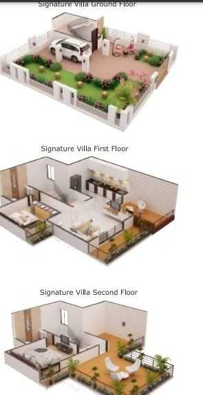 Floor plan of 2 BHK 468 Sq. Ft. Villa in Spanish Residency, Palghar