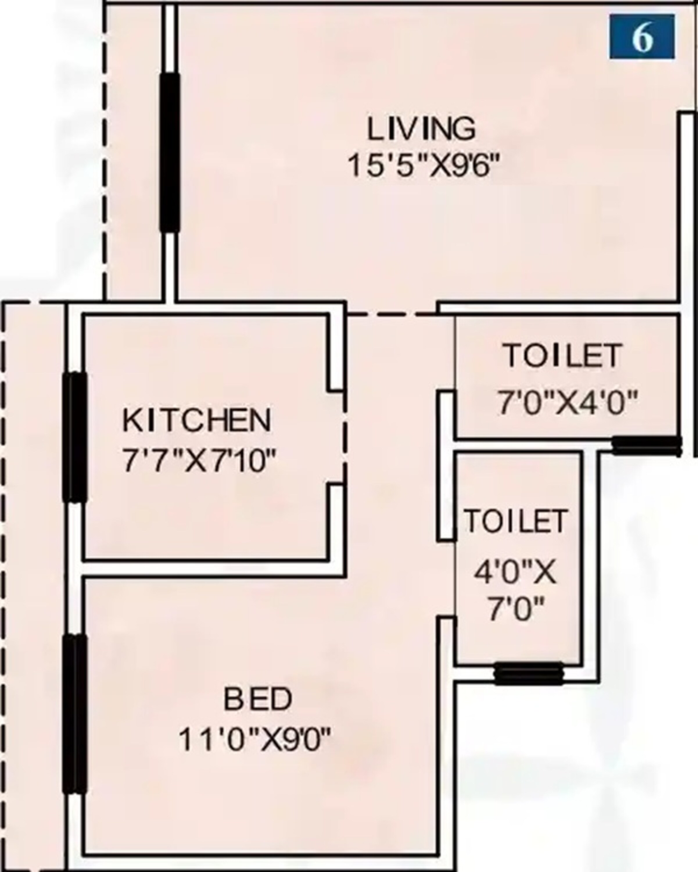 1 BHK 402 Sq. Ft. Apartment in Sumatinath Gopikisan Patil Complex
