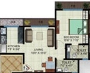 1 BHK 414 Sq. Ft. Apartment