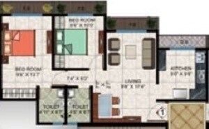 2 BHK 536 Sq. Ft. Apartment