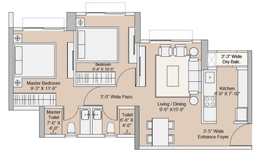  2 BHK Apartment at Sunteck One World, Naigaon East – for Sale