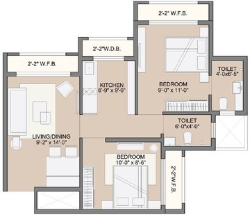  2 BHK Apartment at Sunteck West World, Naigaon East – for Sale