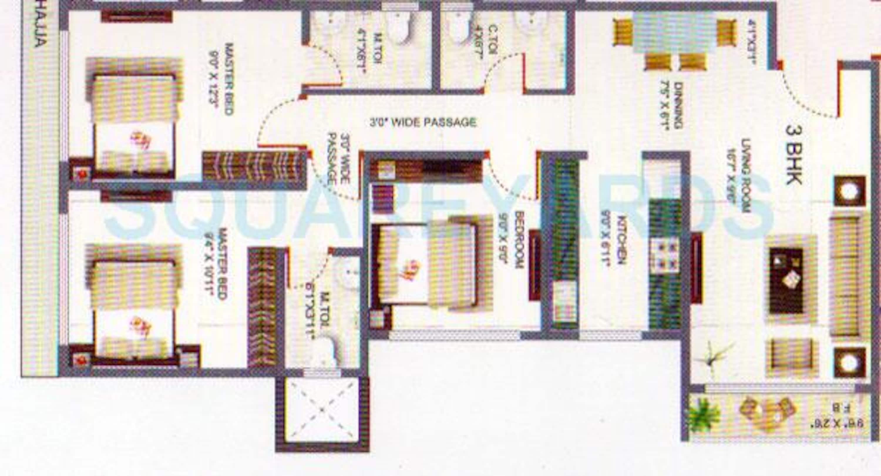thakur galaxy apartment 3bhk 1077sqft1