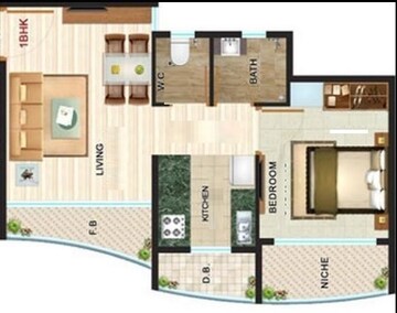  1 BHK Apartment at Unicorn Global Arena, Naigaon East – for Sale