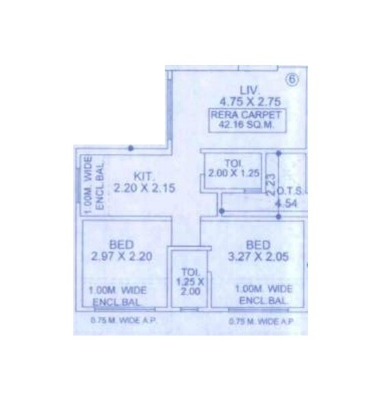 2 BHK 439 Sq. Ft. Apartment