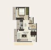 United Regency 1 BHK Layout