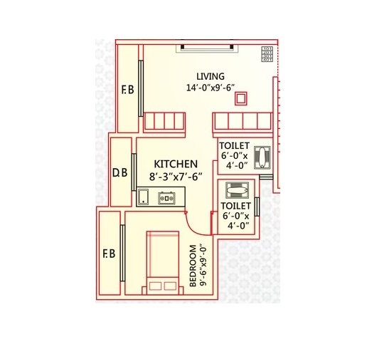 1 BHK 295 Sq. Ft. Apartment in Vastu Impressa