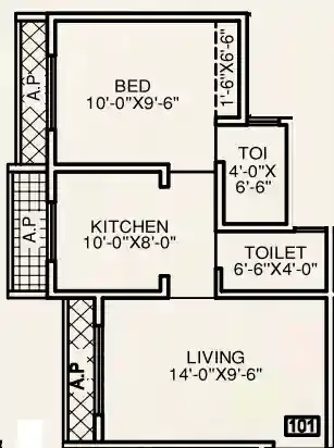 1 BHK 322 Sq. Ft. Apartment in Veer One