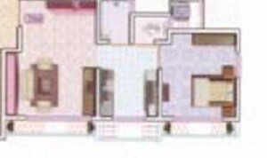 Floor plan of 1 BHK 228 Sq. Ft. Apartment in Vimal Residency Nalasopara, Palghar