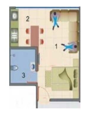Floor plan of 261 Sq. Ft. Studio in XL Heaven Hills, Palghar