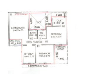 2 BHK 350 Sq. Ft. Apartment in Yosh Empire
