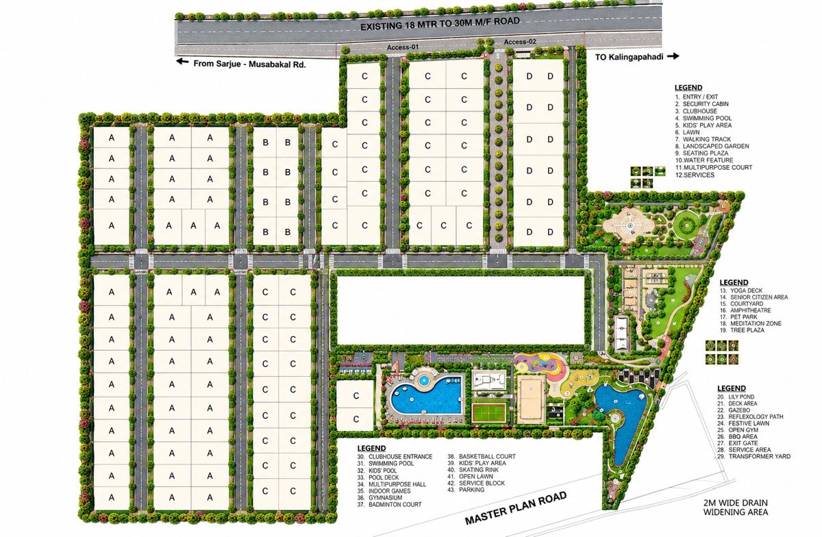 M3M Terraces Master Plan Image
