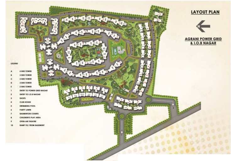 Agrani-Iob-Nagar-Township_a drawing of a train on a map