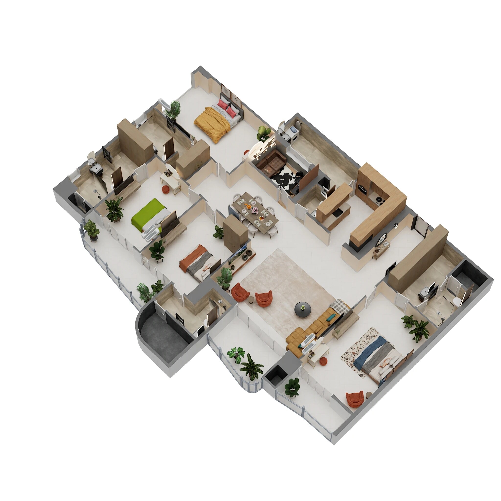 4 BHK 3085 Sq. Ft. Apartment