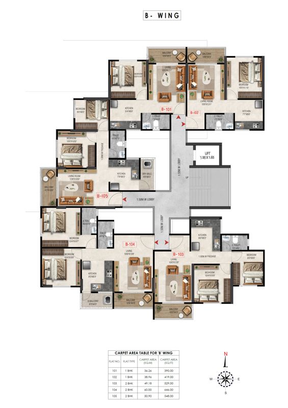 51 Midtown Floor Plans