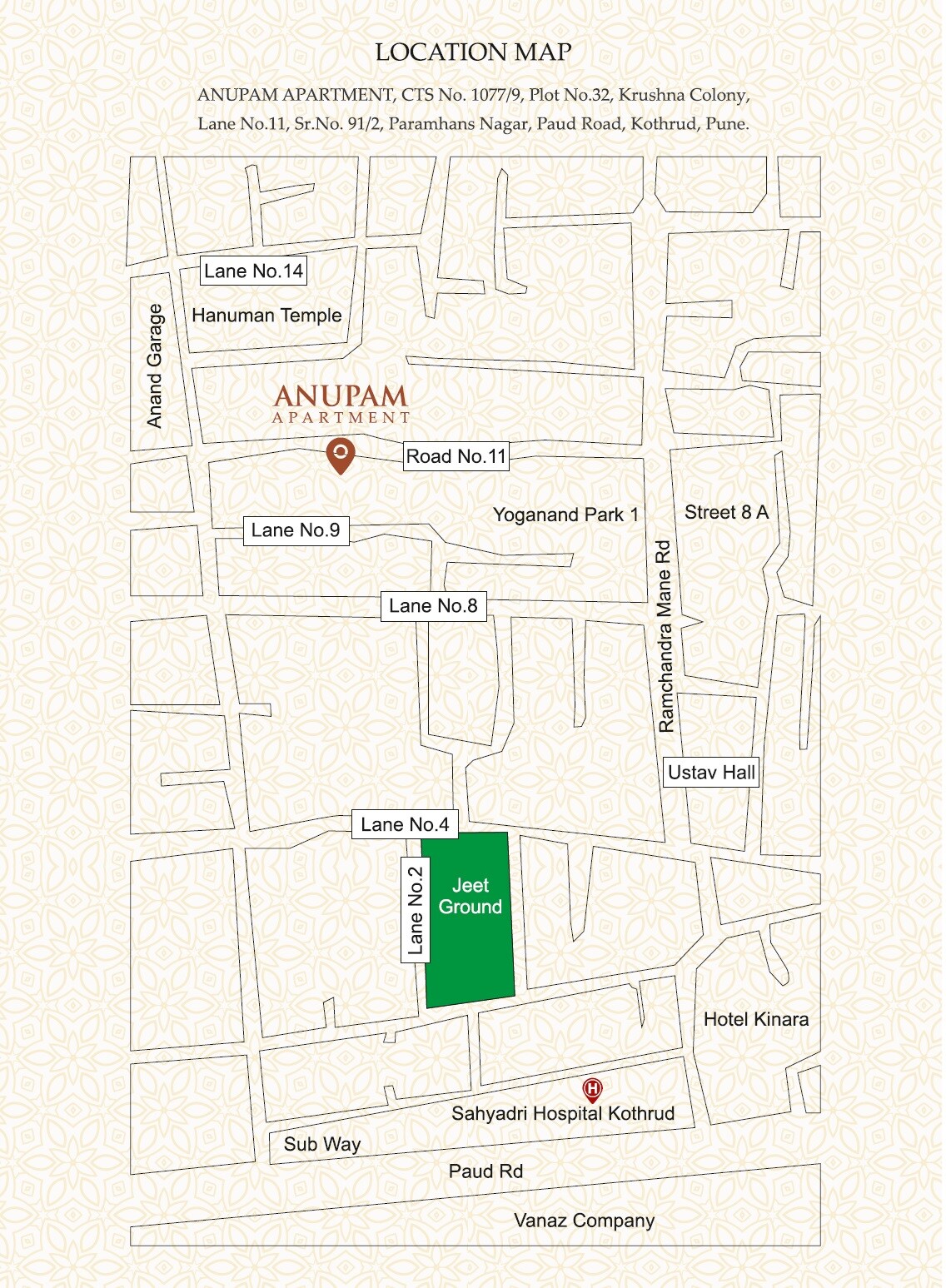 Aahan Anupam Apartments Location Image