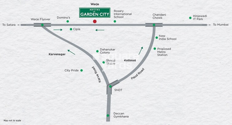 Aditya Garden City Location Image