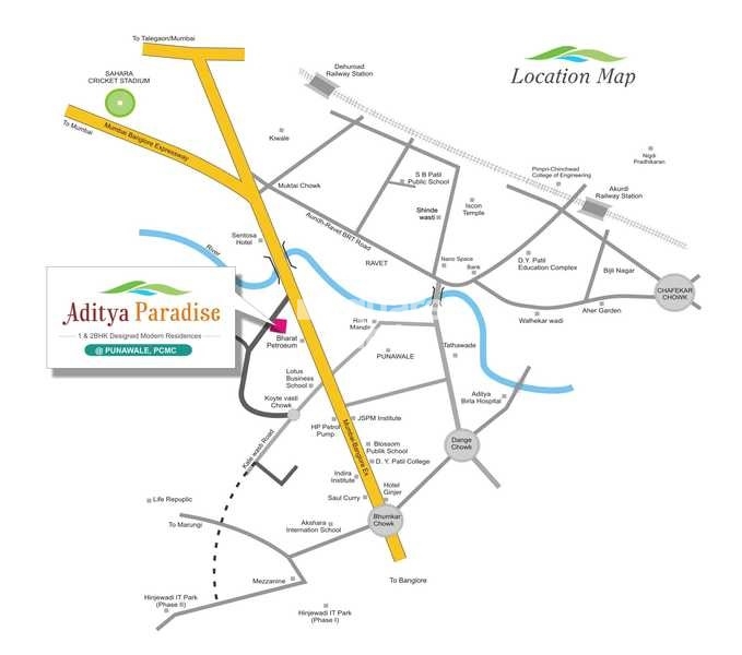 Aditya Paradise Location Image