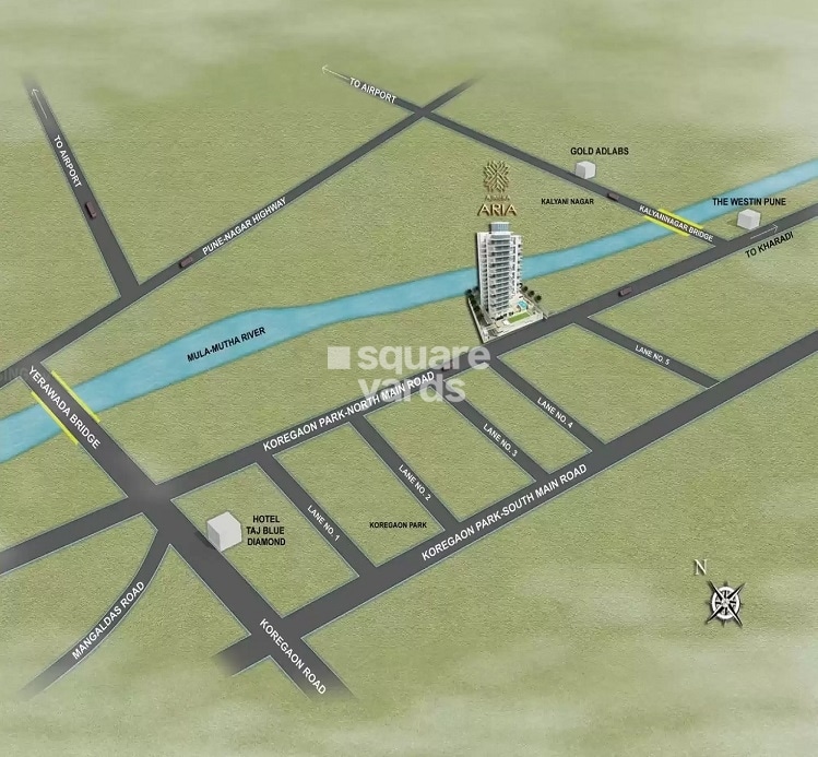 Ajmera Aria Location Image