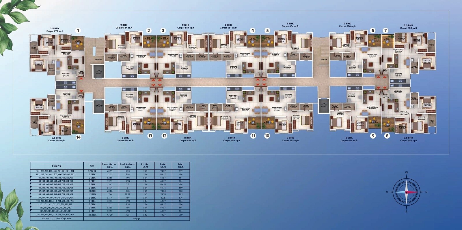 Aksha Ambar Dudulgaon Floor Plans