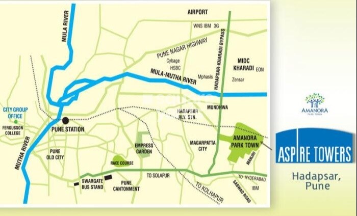 Amanora Aspire Towerss Location Image