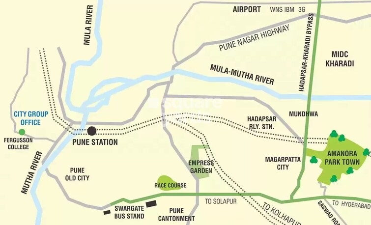 Amanora Future Towers Location Image