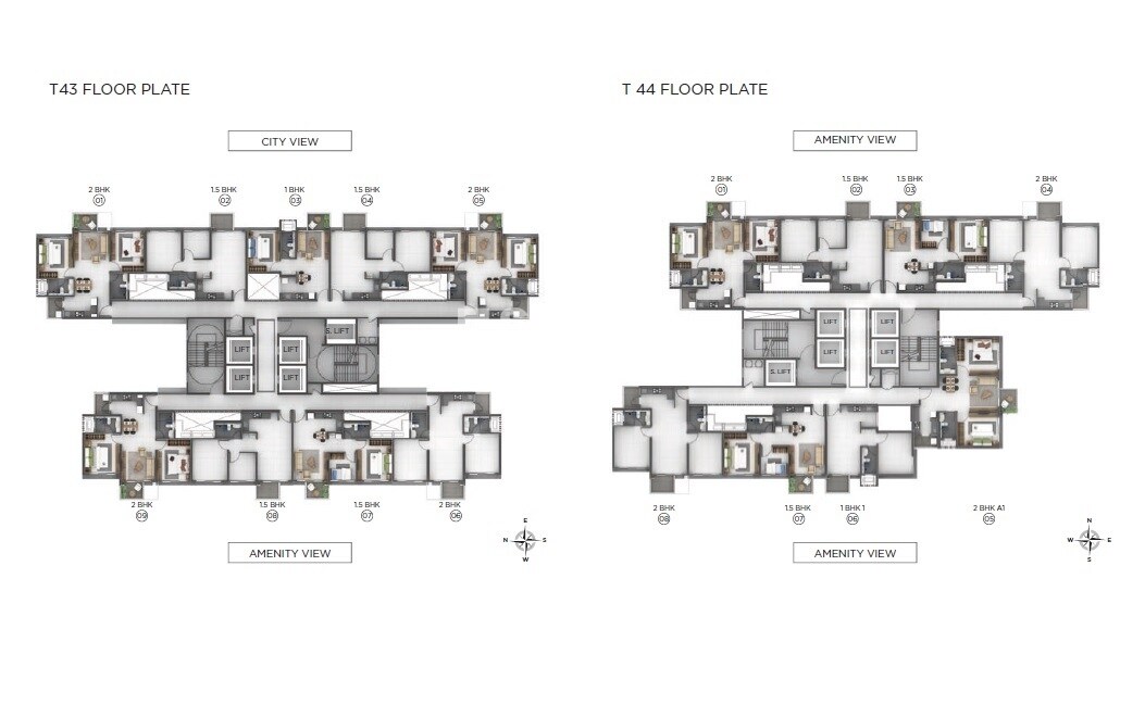 Amanora Gold Towers Floor Plans 1