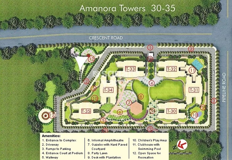 Amanora Trendy Homes Master Plan Image