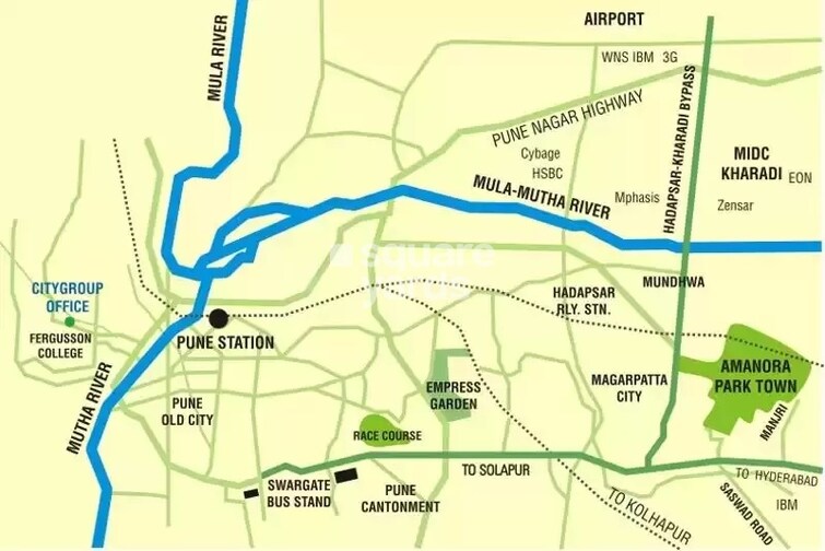 Amanora Trendy Homes Location Image