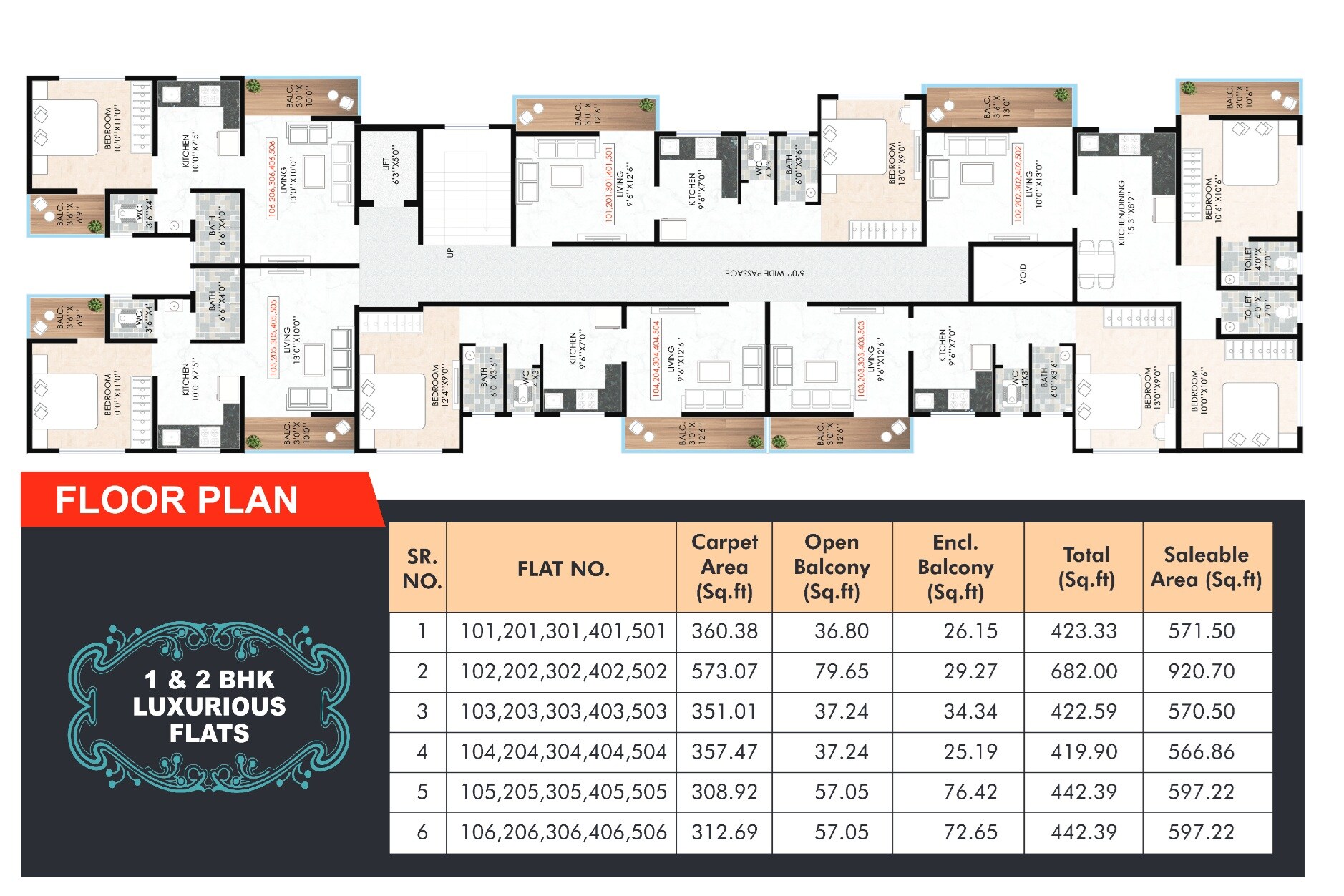 Amarnath Jagatguru Heights Floor Plans