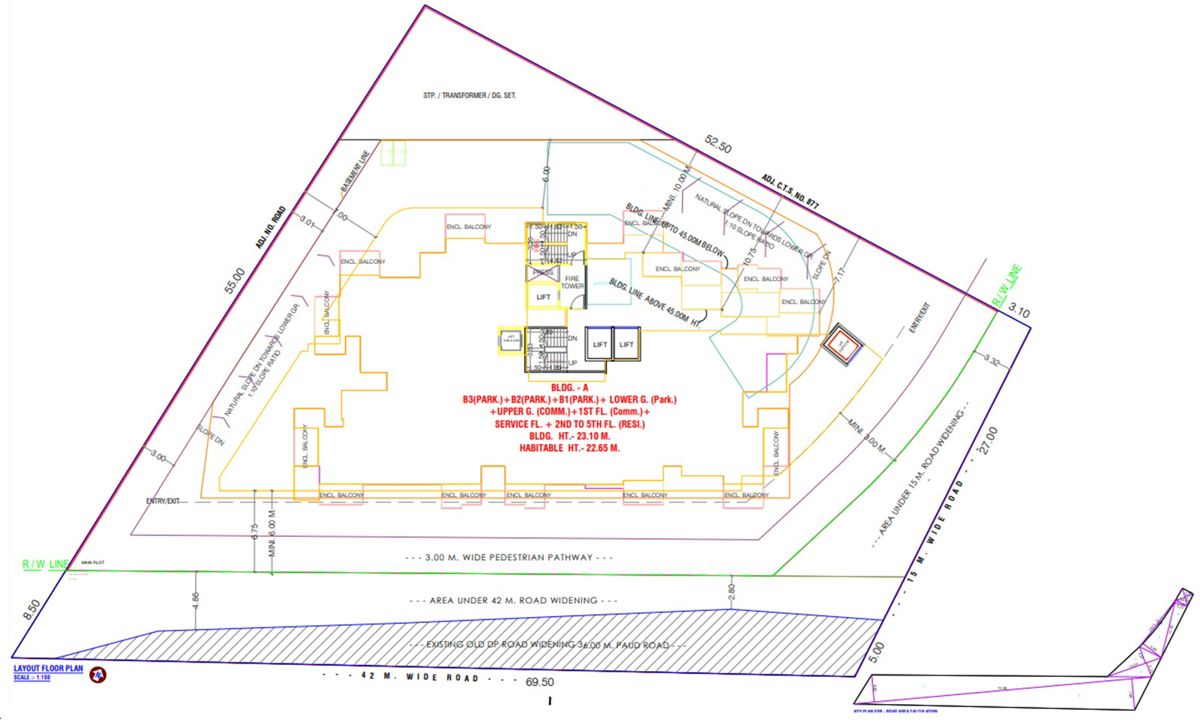 Aqura-Indraprastha_an aerial view of a series of photographs of a building
