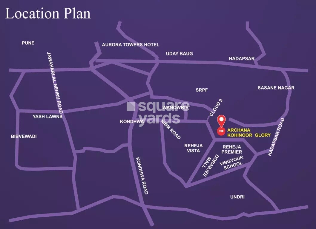 Archana Kohinoor Glory Phase II Location Image