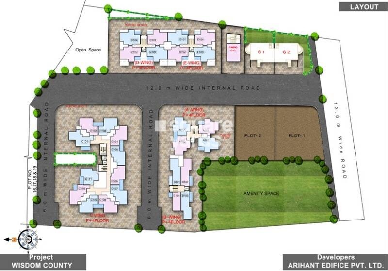 Arihant-Wisdom-County_a collage of photos of a building with a cartoon character on it