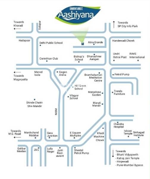 Atria Dhanashree Aashiyana Location Image