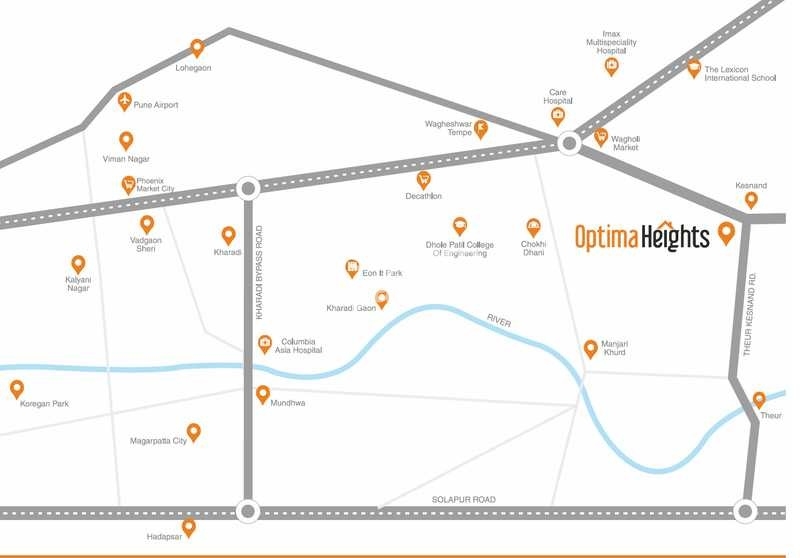 Avnee Optima Heights Phase 3 Location Image